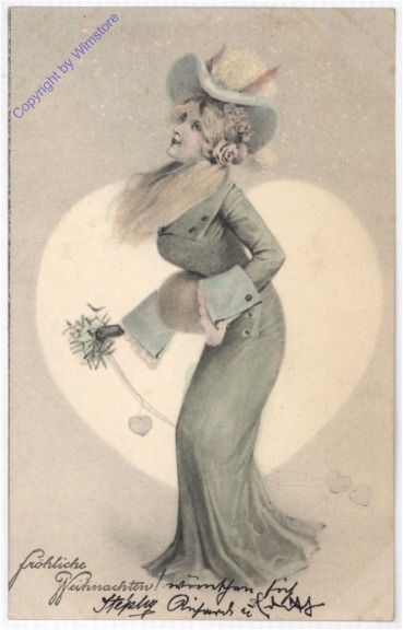 Dame mit Mistelzweig