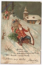 ak195002 Weihnachtsmann mit Wichtel