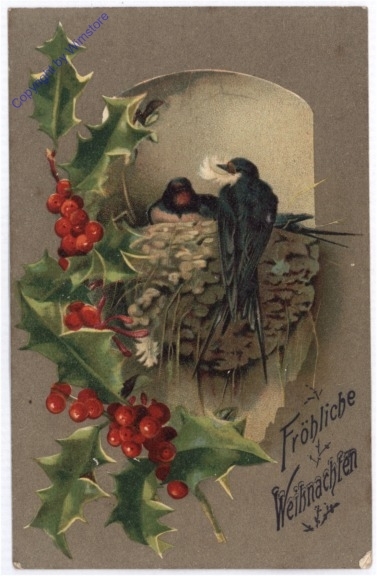 Zweige mit Schwalbennest