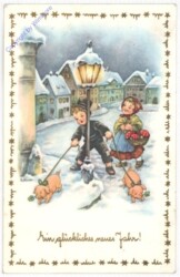 Rauchfangkehrer mit Ferkel