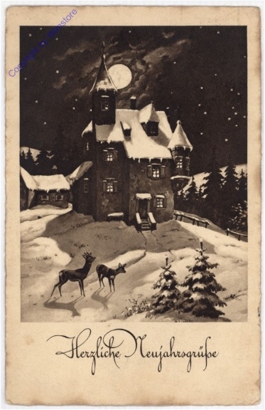 Winterdorf in der Nacht