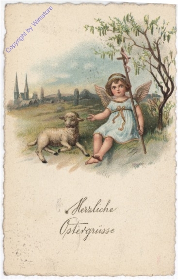 Engerl mit Lamm