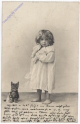 ak195511 Kind mit Katze