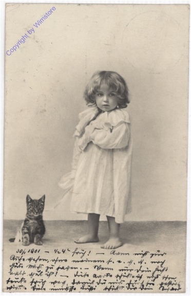 ak195511 Kind mit Katze