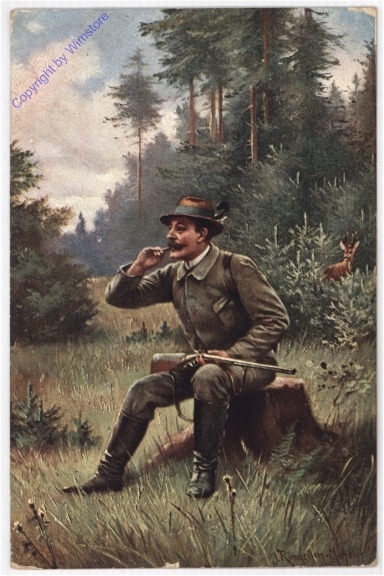 Reh versteckt sich vor dem Jäger