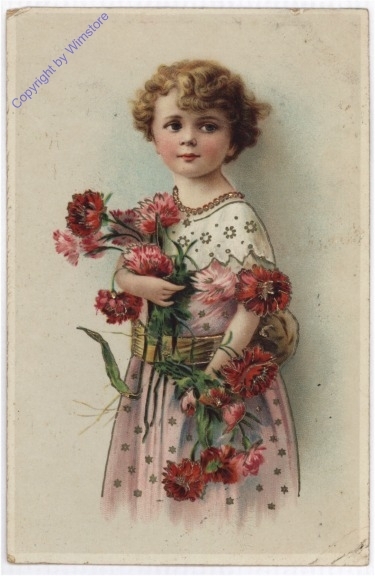 Mädchen mit roten Blumen