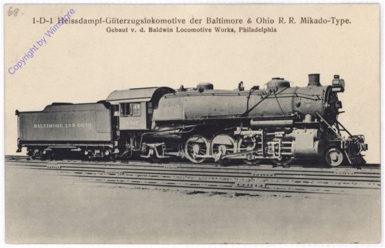 Heiss-Dampf-Güterzugslokomotive der Baltimore & Ohio R.R. Mikado-Type