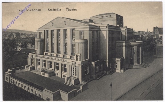 Teplitz-Schönau, Stadtsäle, Theater