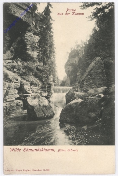 ak196221 Böhm. Schweiz, Wilde Edmundsklamm, Partie aus der Klamm