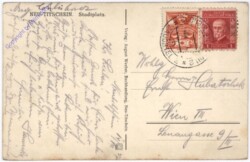 ak196295a Neu-Titschein, Stadtplatz