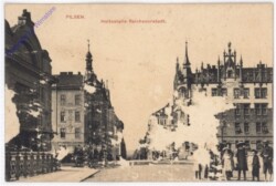 ak196364 Pilsen, Haltestelle Reichsvorstadt