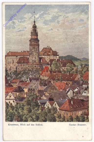 ak196366 Krummau, Blick auf das Schloss
