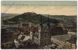 Brno (Brünn), Panorama vom Rathausturm, Spielberg, Dominikanerkirche, Altes Landhaus, Platzkommando
