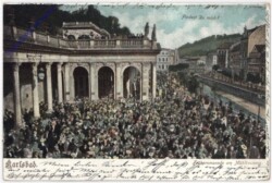 Karlovy Vary (Karlsbad), Frühpromenade am Mühlbrunnen
