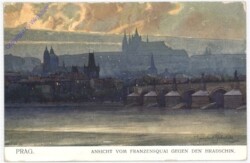 Praha (Prag), Ansicht vom Frazensquai gegen den Hradschin