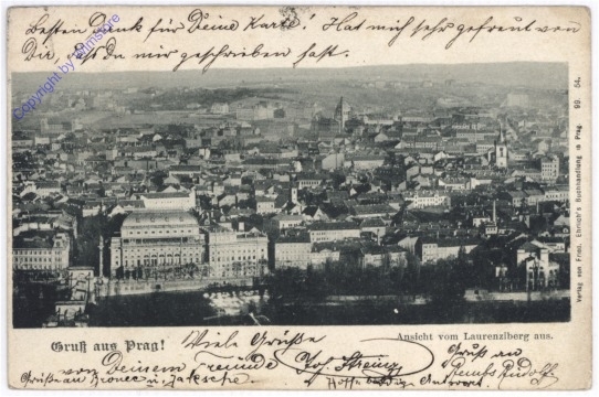 ak196548 Praha (Prag), Ansicht vom Laurenziberg aus