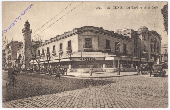 ak196636 Tunis, Le Theatre et le Cafe