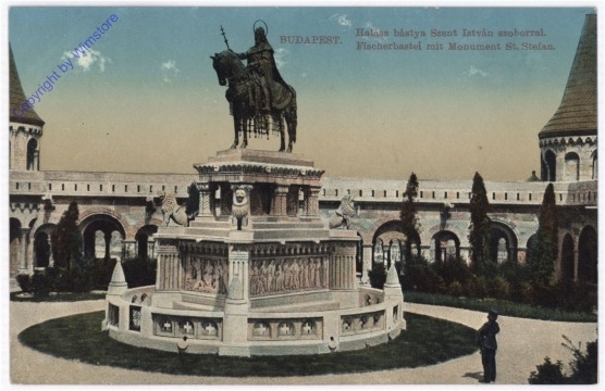 Budapest, Fischerbastei mit Monument St. Stefan