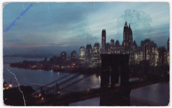 ak196955 New York: New York City, Nightfall in Lower Manhattan
