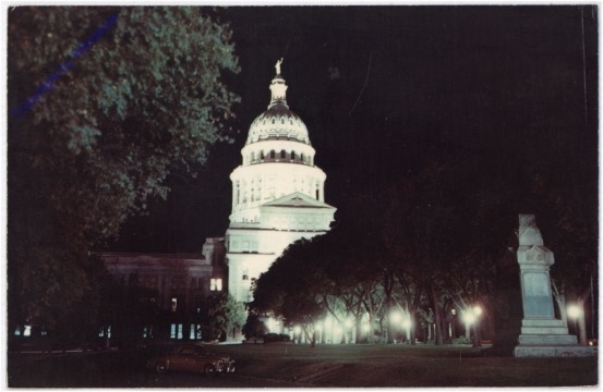 ak196981 Texas: Austin, Night View of the State Capitol