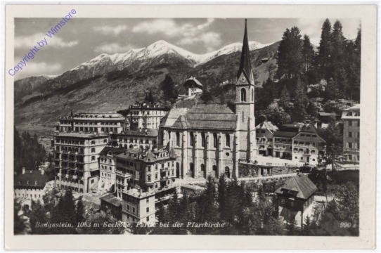 ak197085 Bad Gastein, Partei bei der Pfarrkirche