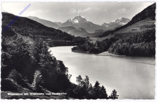 Hallein, Wiestalsee mit Watzmann und Hochkalter