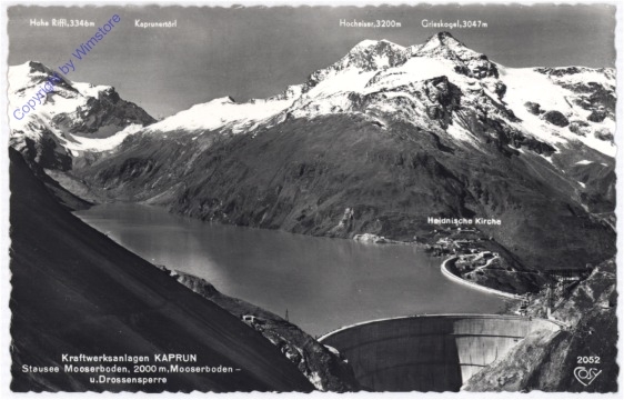 ak197366 Kaprun, Kraftwerksanlagen, Stausee Moserboden