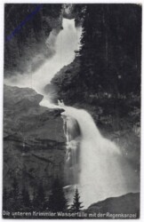 Krimml, Der untere Krimmler Wasserfall mit der Regenkanzel