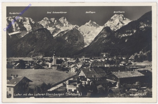 Lofer, mit den Loferer Steinbergen