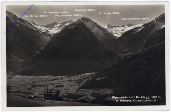 Neukirchen am Großvenediger, Alpenwirtschaft Rechtegg g. Unter- u. Obersulzbachtal