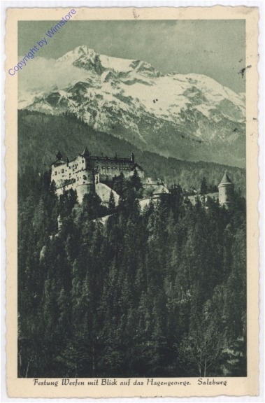 Werfen, Festung Werfen mit Blick auf das Hagengebirge