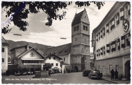 ak197750 Zell am See, Stadtplatz mit Pfarrkirche