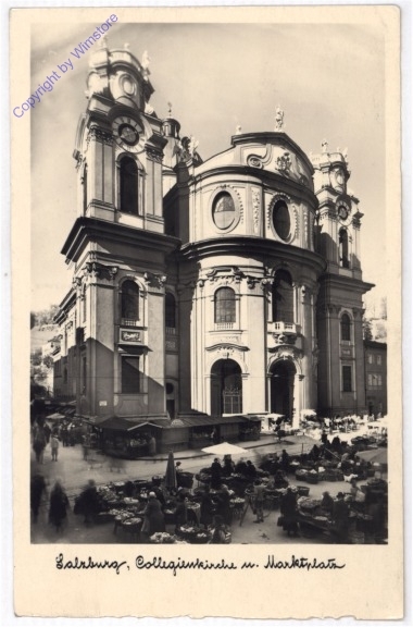 ak197776 Salzburg, Colegienkirche und Marktplatz