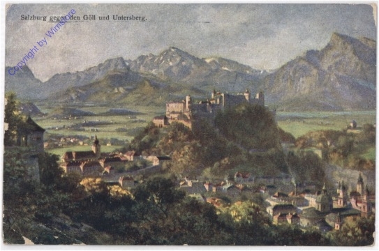 Salzburg, gegen den Göll und Untersberg