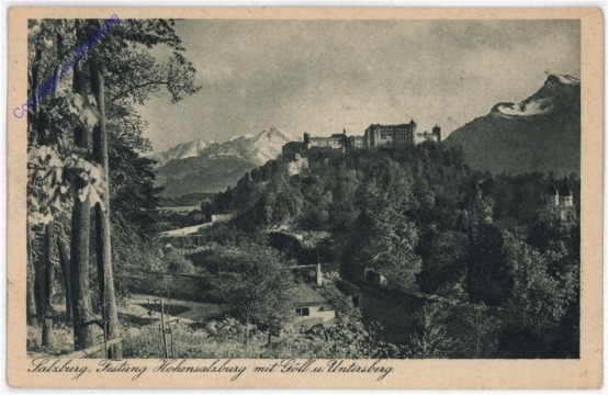 ak197945 Salzburg, Hohensalzburg, mit Göll und Untersberg