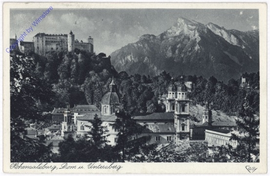 ak197946 Salzburg, Hohensalzburg, Dom und Untersberg