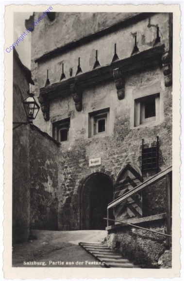 ak197948 Salzburg, Hohensalzburg, Partie aus der Festung