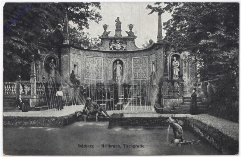 Salzburg, Schloss Hellbrunn, Tischgrotte