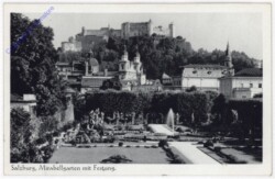 Salzburg, Schloss Mirabell, Mirabellgarten mit Festung
