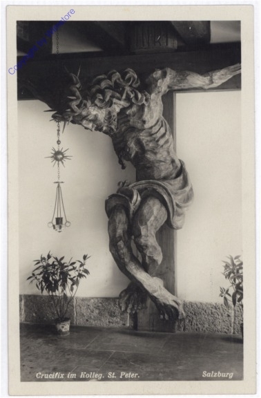ak198094 Salzburg, St. Peter, Crucifix im Kolleg