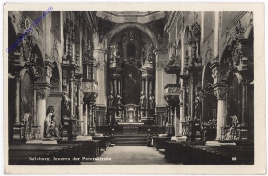 ak198102 Salzburg, St. Peter, Inneres der St. Peterskirche