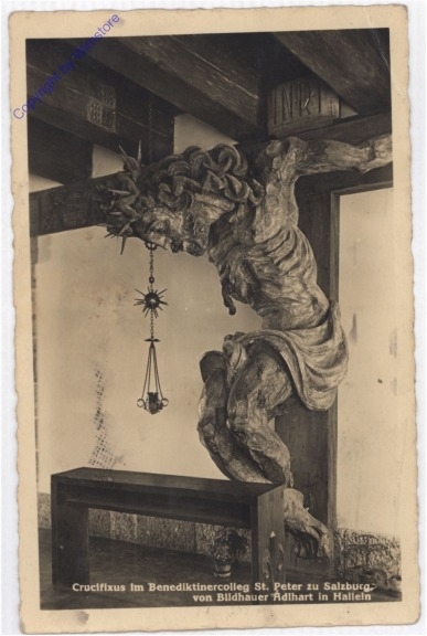 ak198106 Salzburg, St. Peter, Crucifix im Kolleg