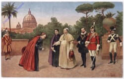 Pio XI e la sua Corte nel Giardini Vaticani