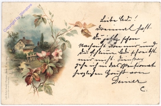 Hof im Frühling