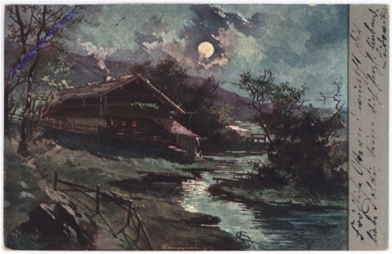 Hütte am Fluss