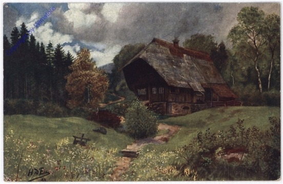 Hütte am Waldesrand