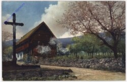 ak198314 Kreuz vorm Haus
