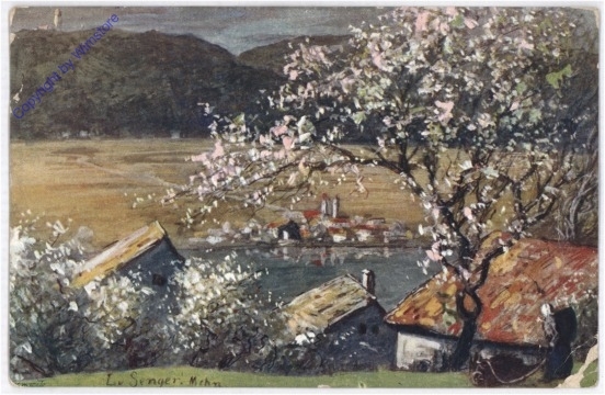 ak198357 Dorfansicht im Frühling