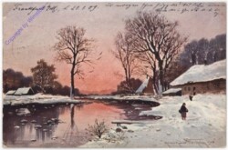 Flusslauf im Winter