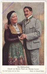 Girardi Alexander, als Blasius Nestl mit Therese Loewe in Die Schützenliesl